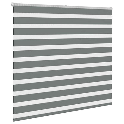 Zebra rolgordijn 155x150 cm stofbreedte 150,9 cm donkergrijs