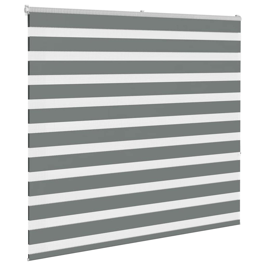 Zebra rolgordijn 155x150 cm stofbreedte 150,9 cm donkergrijs