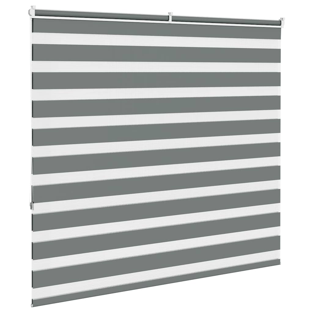 Zebra rolgordijn 155x150 cm stofbreedte 150,9 cm donkergrijs