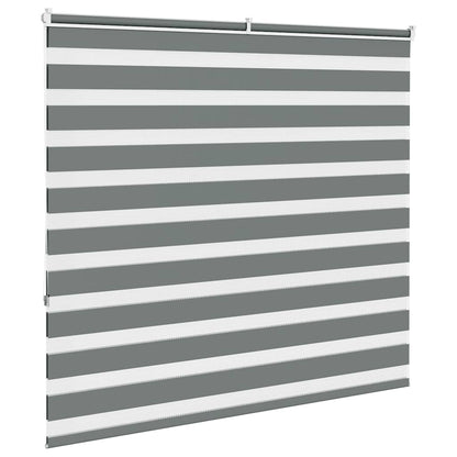 Zebra rolgordijn 155x150 cm stofbreedte 150,9 cm donkergrijs