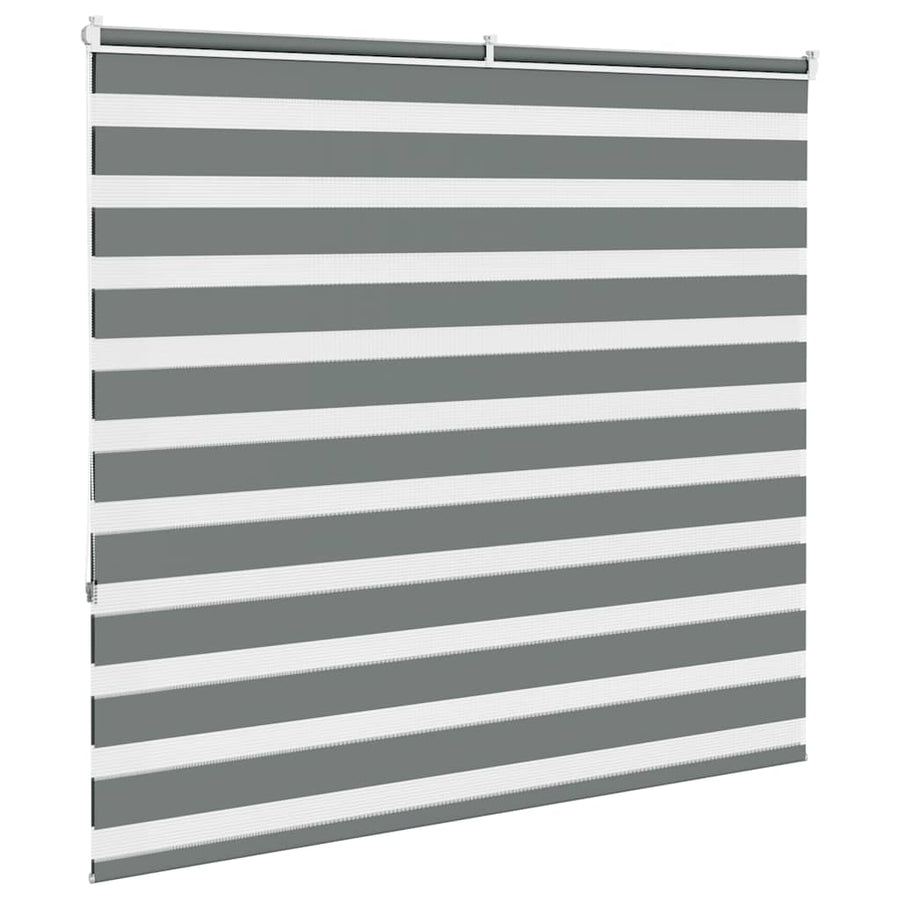 Zebra rolgordijn 155x150 cm stofbreedte 150,9 cm donkergrijs