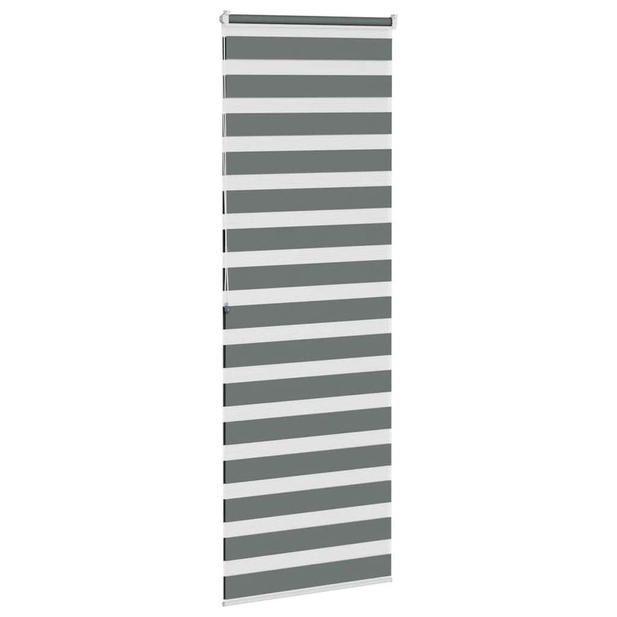 Zebra rolgordijn 90x200 cm stofbreedte 85,9 cm donkergrijs