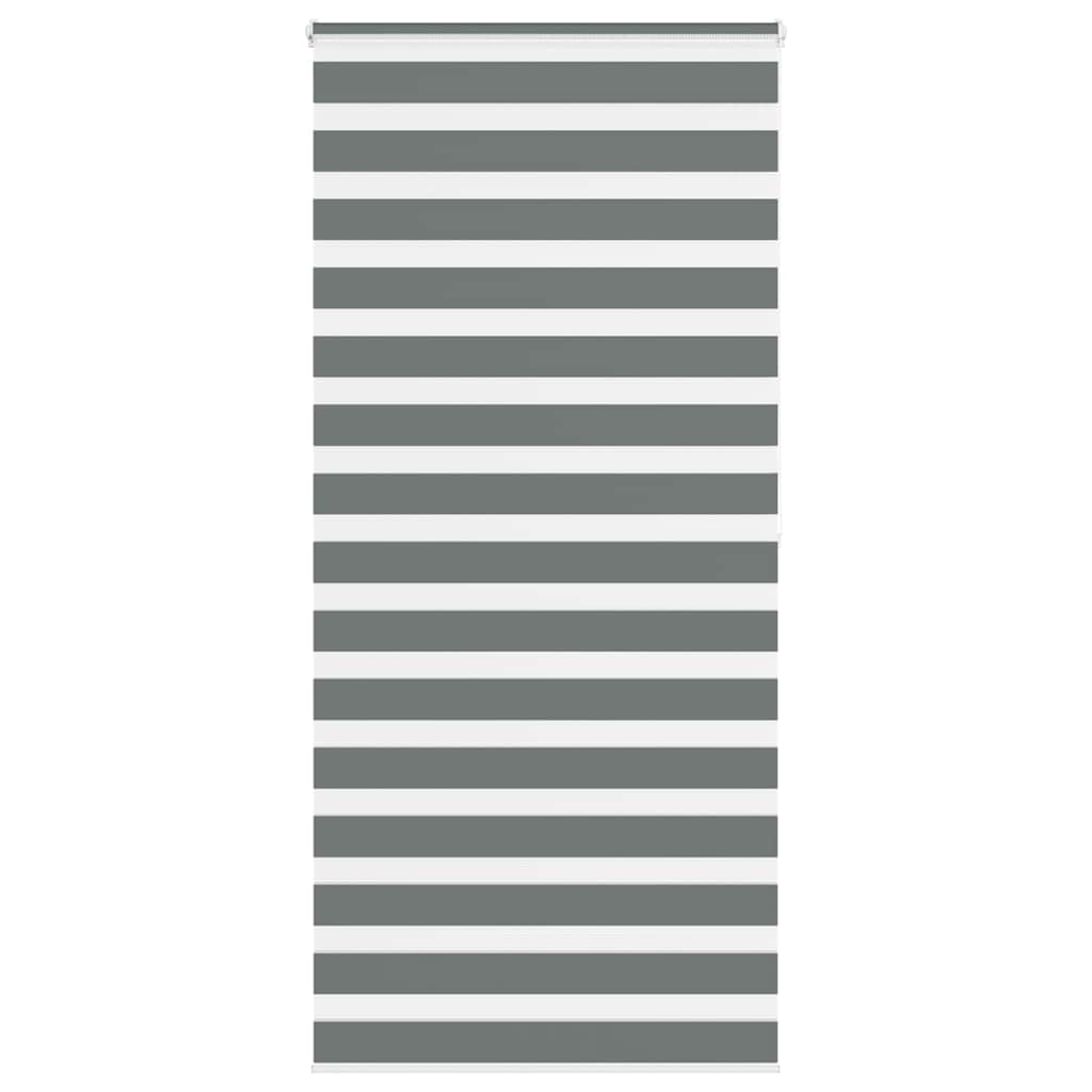 Zebra rolgordijn 95x200 cm stofbreedte 90,9 cm donkergrijs