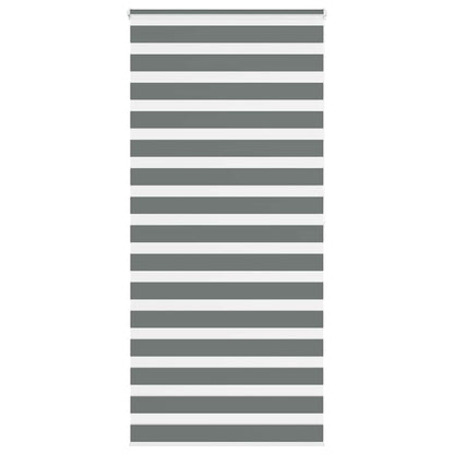 Zebra rolgordijn 95x200 cm stofbreedte 90,9 cm donkergrijs
