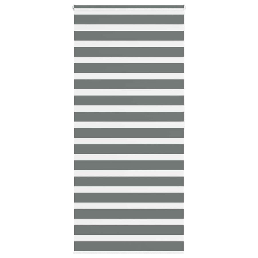 Zebra rolgordijn 95x200 cm stofbreedte 90,9 cm donkergrijs