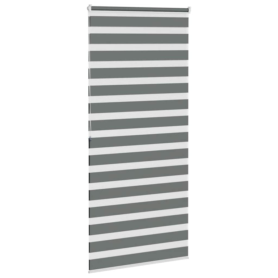 Zebra rolgordijn 95x200 cm stofbreedte 90,9 cm donkergrijs