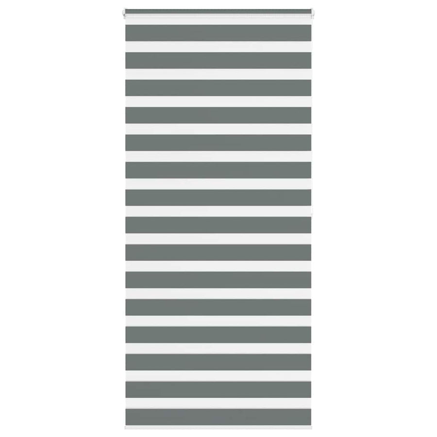 Zebra rolgordijn 100x200 cm stofbreedte 95,9 cm donkergrijs