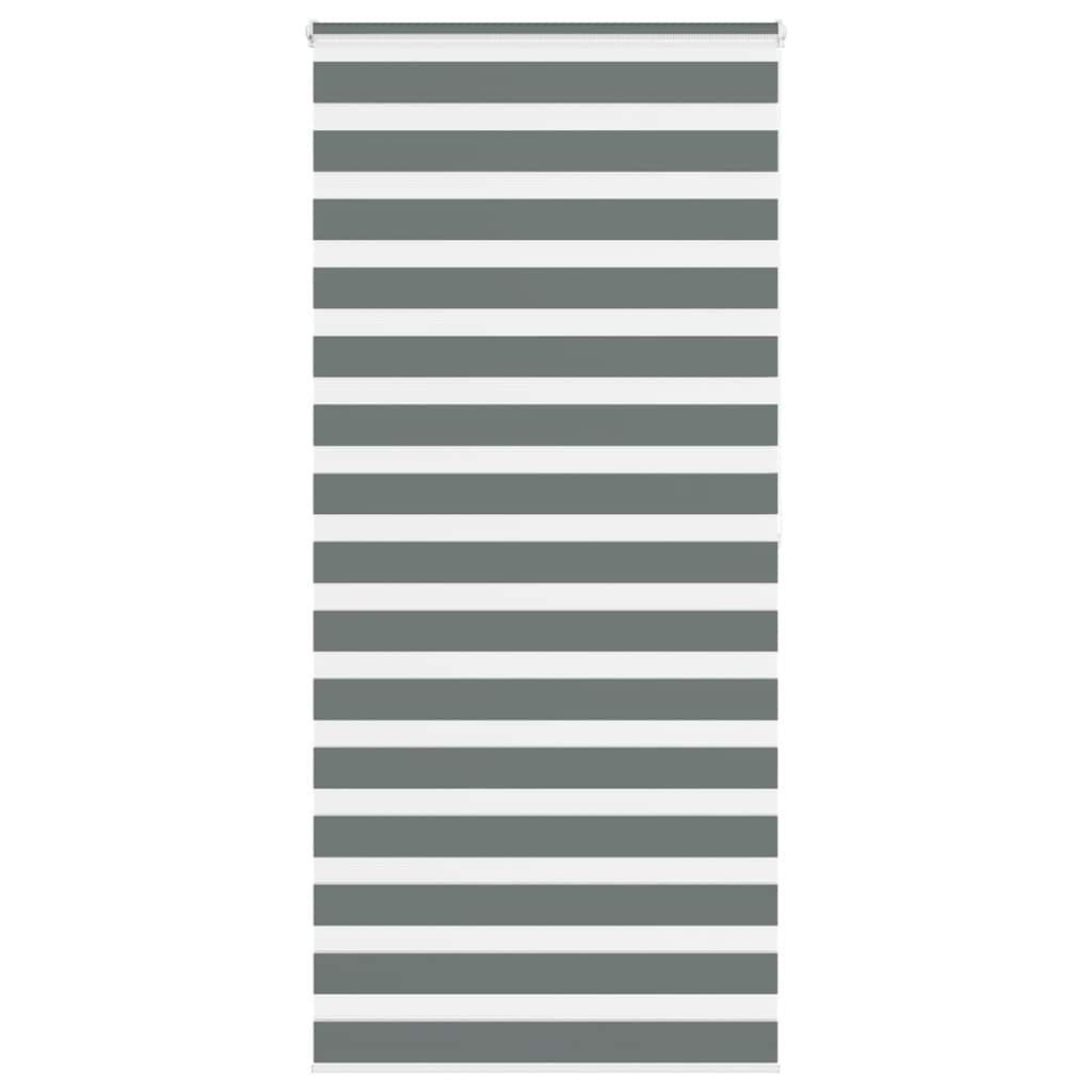 Zebra rolgordijn 105x200 cm stofbreedte 100,9 cm donkergrijs