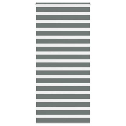 Zebra rolgordijn 105x200 cm stofbreedte 100,9 cm donkergrijs