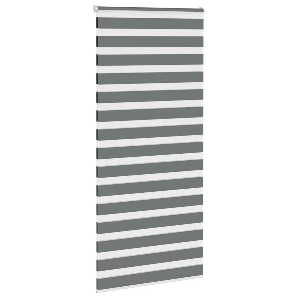 Zebra rolgordijn 105x200 cm stofbreedte 100,9 cm donkergrijs