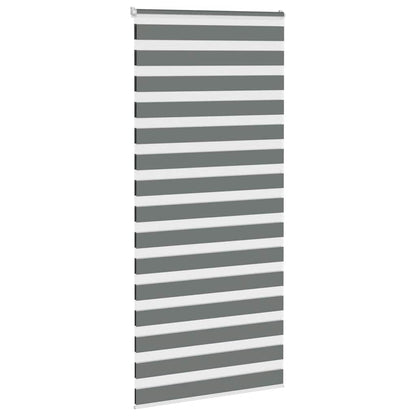 Zebra rolgordijn 105x200 cm stofbreedte 100,9 cm donkergrijs