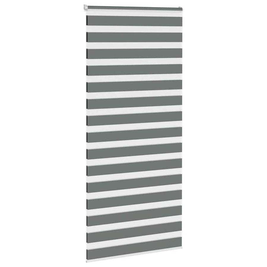 Zebra rolgordijn 105x200 cm stofbreedte 100,9 cm donkergrijs