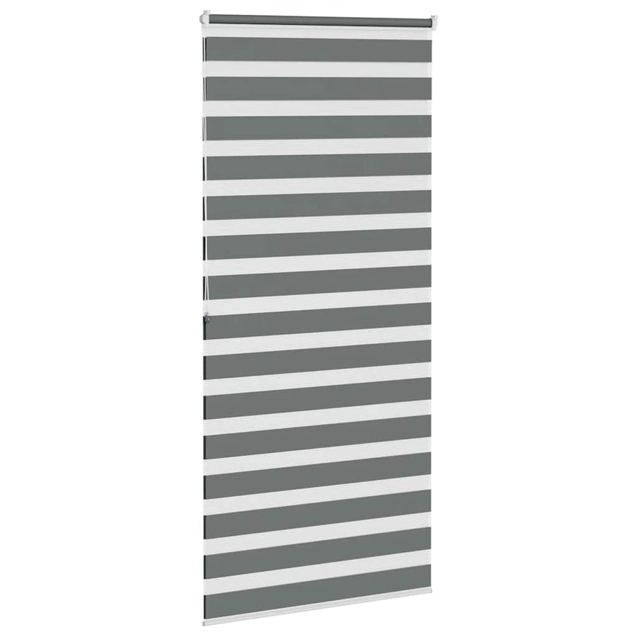 Zebra rolgordijn 105x200 cm stofbreedte 100,9 cm donkergrijs