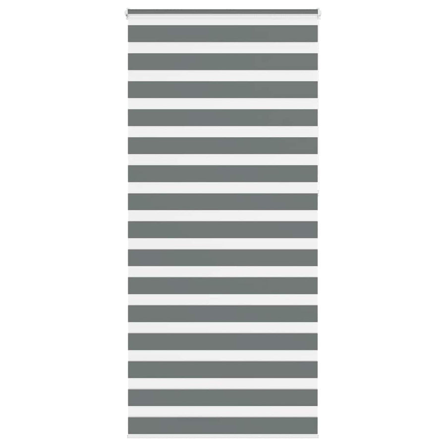 Zebra rolgordijn 105x230 cm stofbreedte 100,9 cm donkergrijs