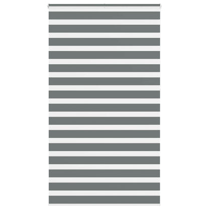 Zebra rolgordijn 130x230 cm stofbreedte 125,9 cm donkergrijs