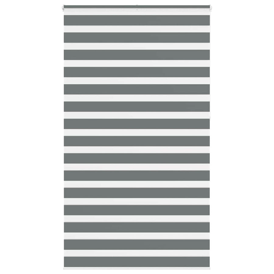 Zebra rolgordijn 130x230 cm stofbreedte 125,9 cm donkergrijs