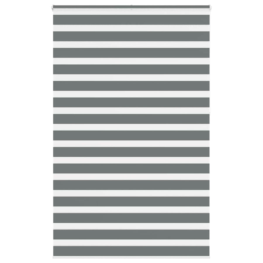 Zebra rolgordijn 145x230 cm stofbreedte 140,9 cm donkergrijs