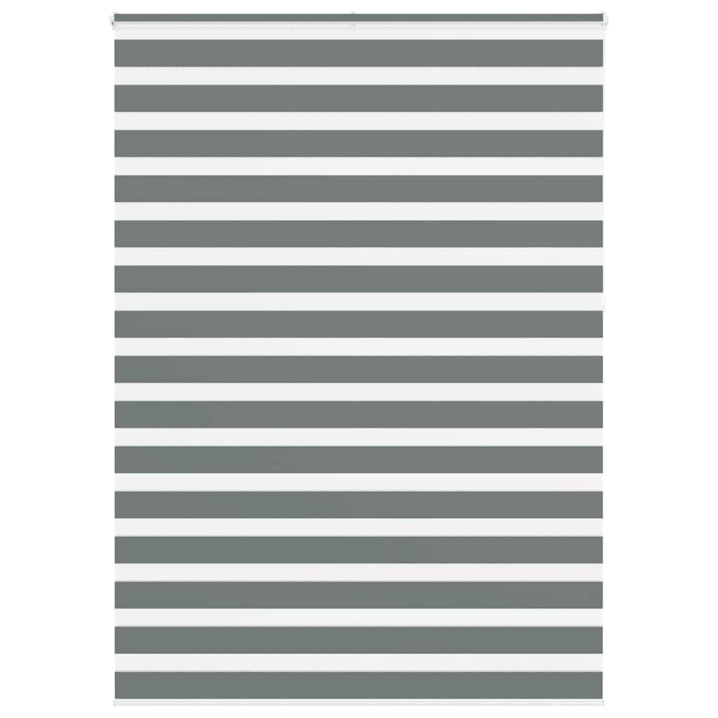 Zebra rolgordijn 160x230 cm stofbreedte 155,9 cm donkergrijs