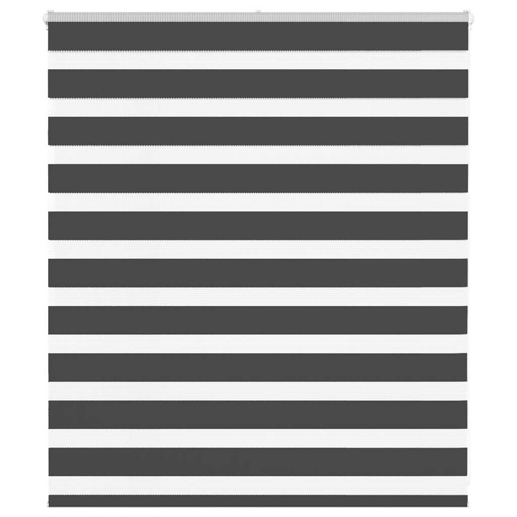 Zebra rolgordijn 135x100 cm stofbreedte 130,9 cm zwart