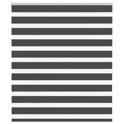 Zebra rolgordijn 135x100 cm stofbreedte 130,9 cm zwart