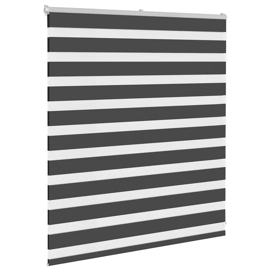 Zebra rolgordijn 135x100 cm stofbreedte 130,9 cm zwart