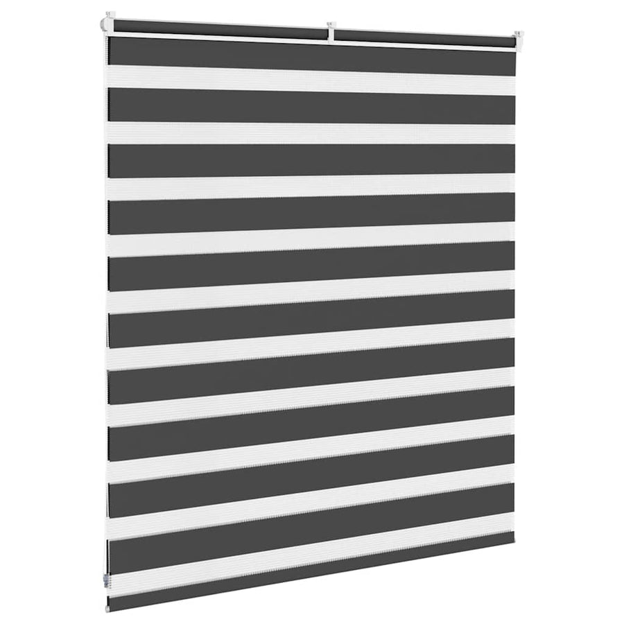 Zebra rolgordijn 135x100 cm stofbreedte 130,9 cm zwart