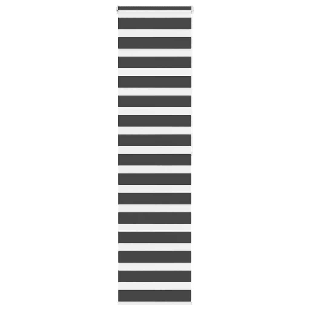 Zebra rolgordijn 60x200 cm stofbreedte zwart 55,9 cm