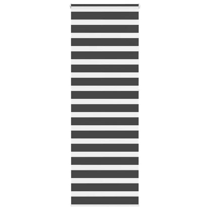 Zebra rolgordijn 75x230 cm stofbreedte 70,9 cm zwart