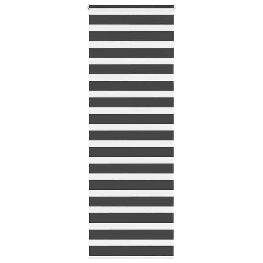 Zebra rolgordijn 75x230 cm stofbreedte 70,9 cm zwart