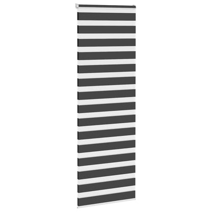 Zebra rolgordijn 90x230 cm stofbreedte 85,9 cm zwart
