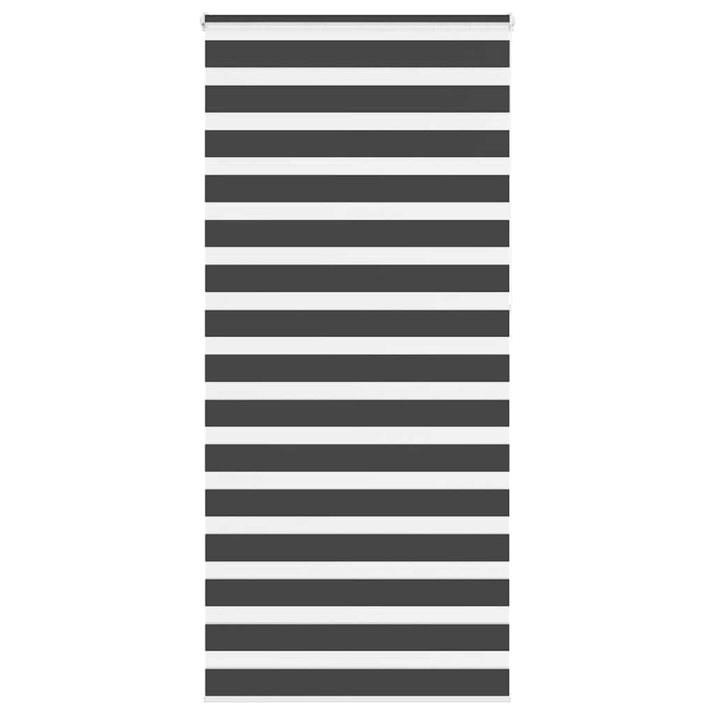 Zebra rolgordijn 100x230 cm stofbreedte 95,9 cm zwart