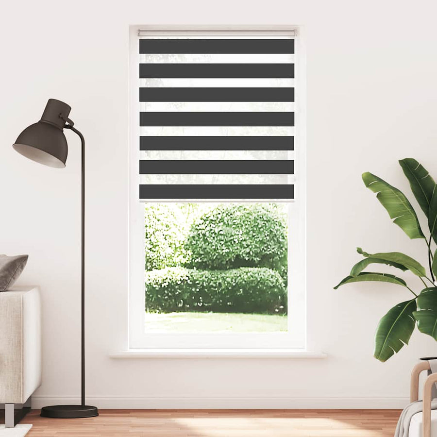 Zebra rolgordijn 115x230 cm stofbreedte 110,9 cm zwart