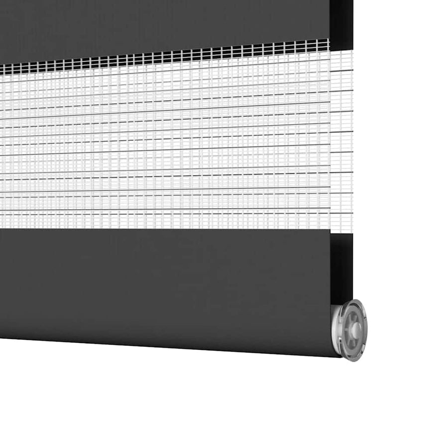 Zebra rolgordijn 120x230 cm stofbreedte 115,9 cm zwart