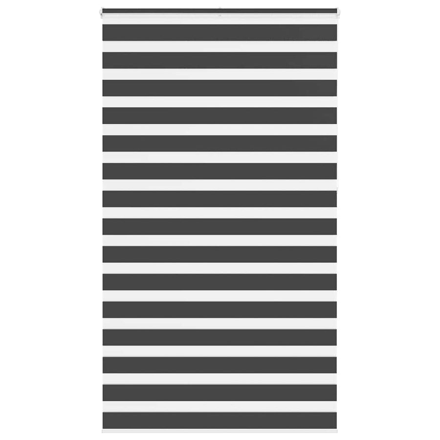 Zebra rolgordijn 125x230 cm stofbreedte 120,9 cm zwart