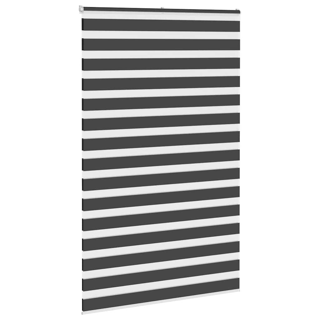 Zebra rolgordijn 150x230 cm stofbreedte 145,9 cm zwart