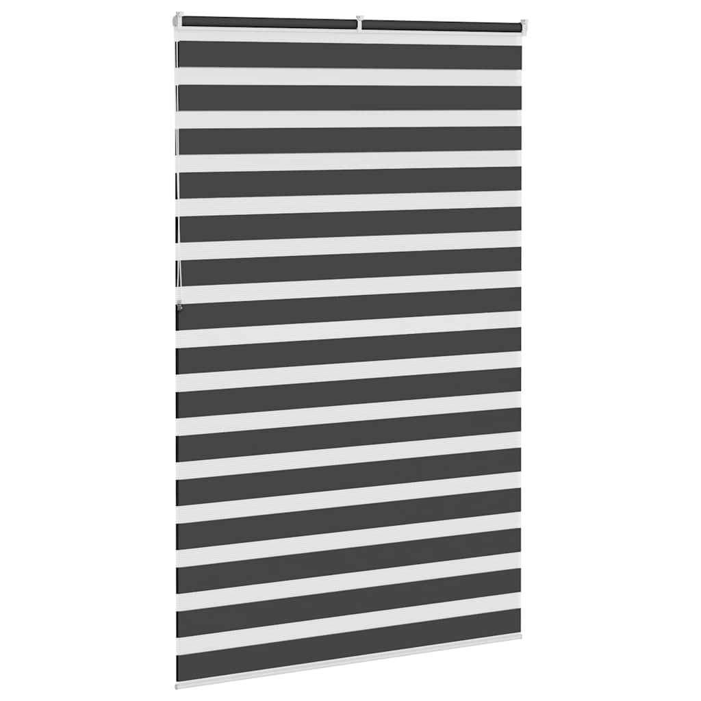 Zebra rolgordijn 150x230 cm stofbreedte 145,9 cm zwart