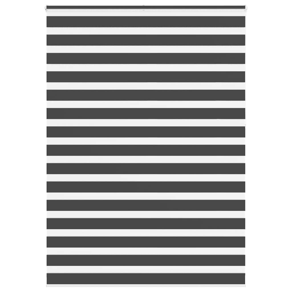 Zebra rolgordijn 155x230 cm stofbreedte 150,9 cm zwart