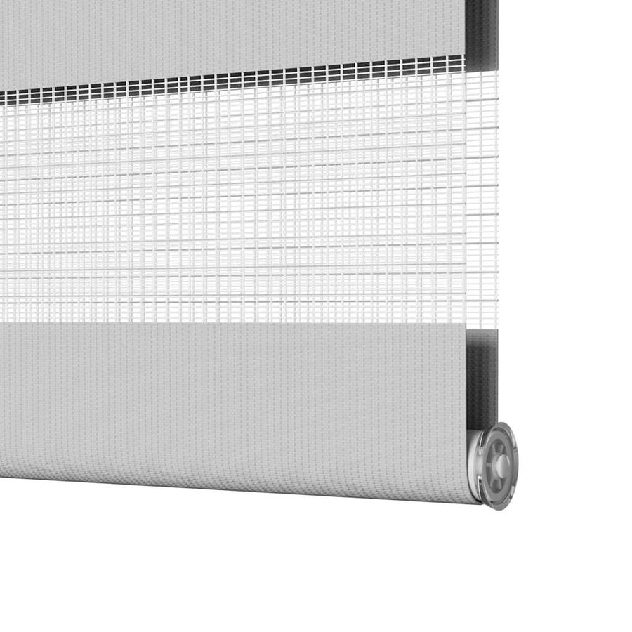 Zebra rolgordijn 55x230 cm stofbreedte 50,9 cm lichtgrijs