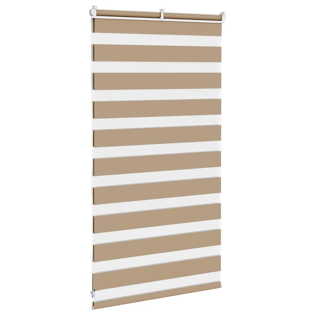 Zebra Blind 85x100 cm stofbreedte 80,9 cm polyester zandbruin