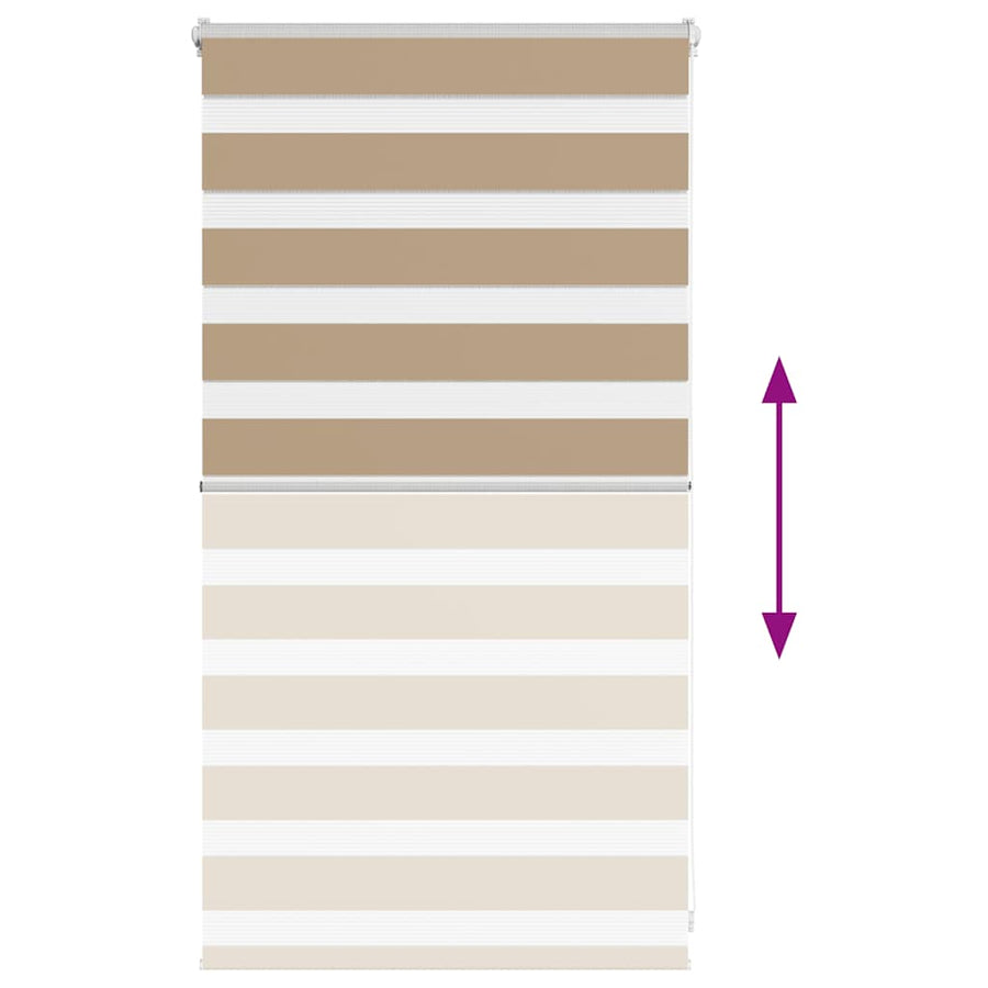 Zebra Blind 85x100 cm stofbreedte 80,9 cm polyester zandbruin