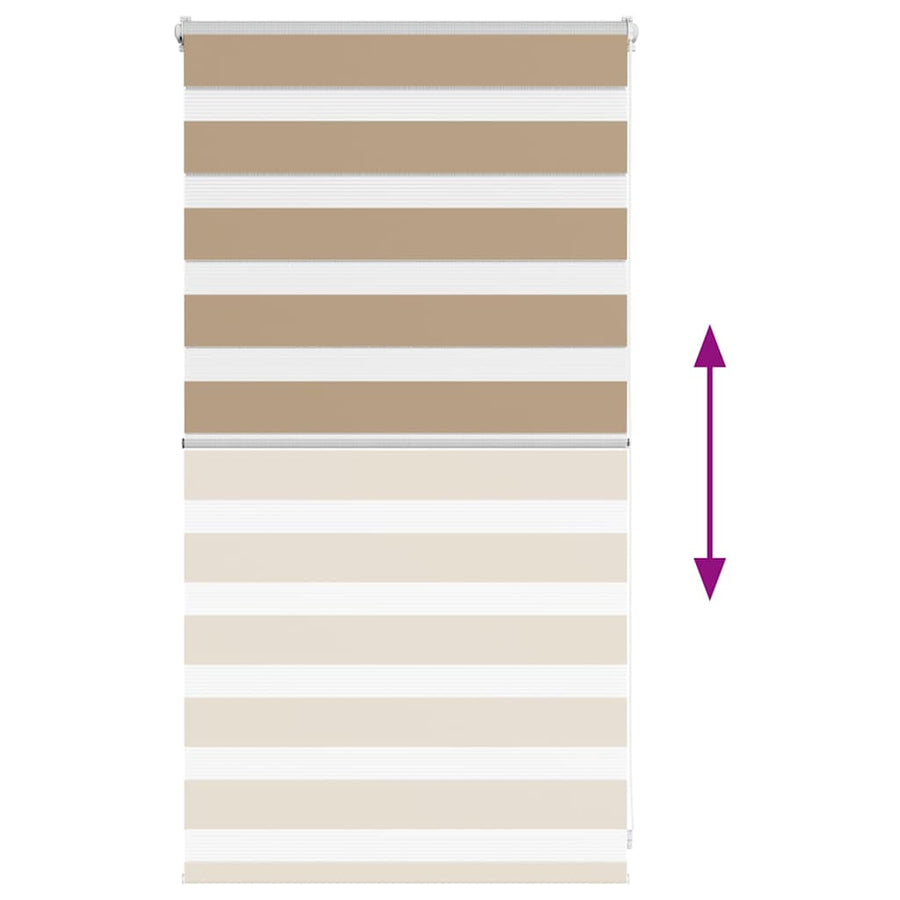 Zebra Blind 90x100 cm stofbreedte 85,9 cm polyester zandbruin