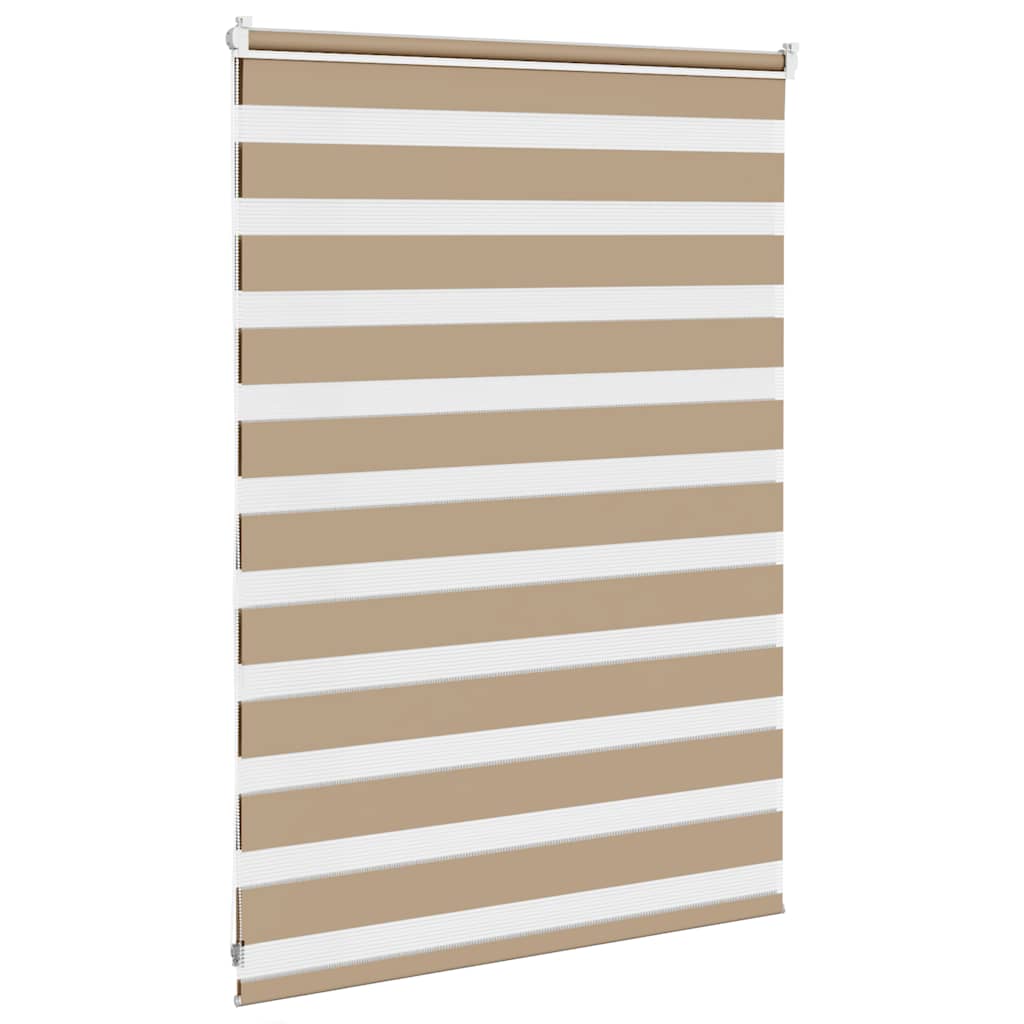 Zebra Blind 100x100 cm stofbreedte 95,9 cm polyester zandbruin