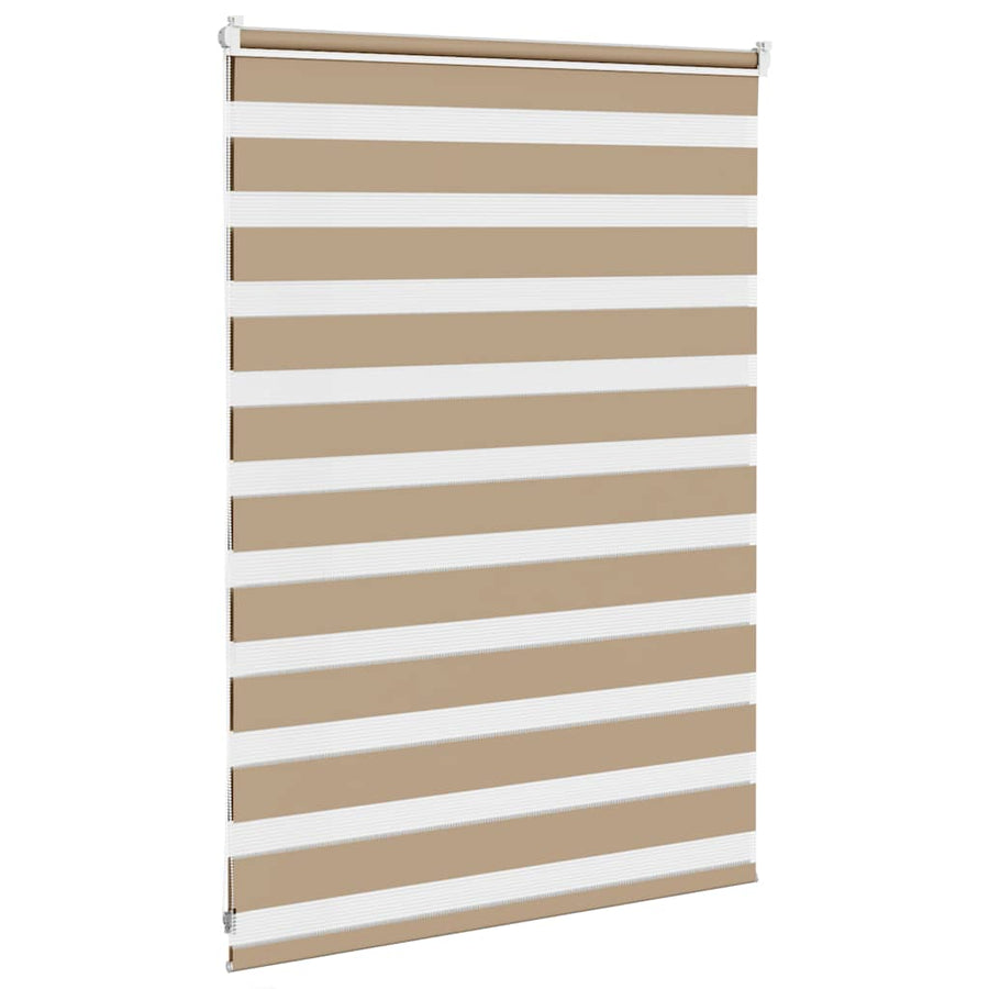 Zebra Blind 100x100 cm stofbreedte 95,9 cm polyester zandbruin