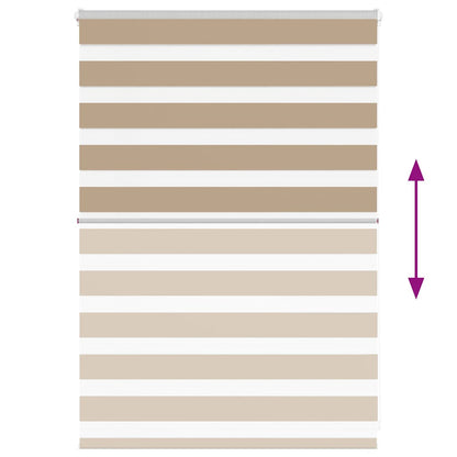 Zebra Blind 100x100 cm stofbreedte 95,9 cm polyester zandbruin