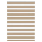 Zebra rolgordijn 110x100 cm zandbruin polyester
