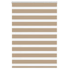 Zebra rolgordijn 115x100 cm zandbruin polyester