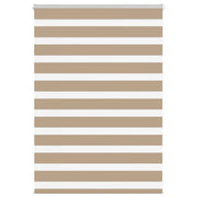 Zebra rolgordijn 115x100 cm zandbruin polyester