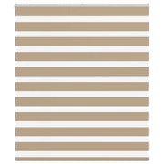 Zebra blind 120x100 cm zandbruin polyester