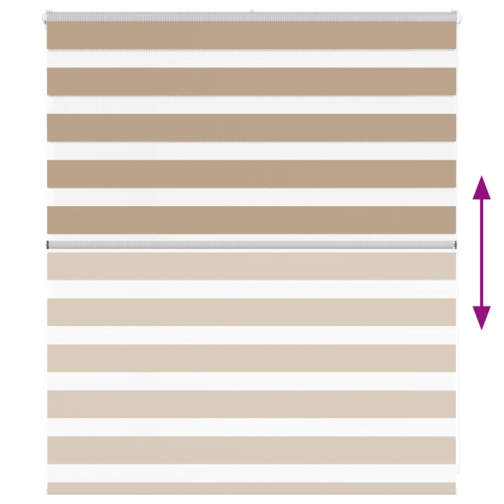 Zebra Blind 125x100 cm stofbreedte 120,9 cm polyester zandbruin