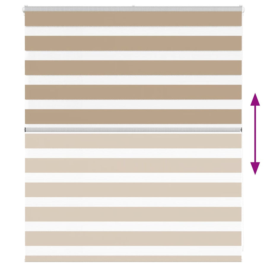 Zebra Blind 125x100 cm stofbreedte 120,9 cm polyester zandbruin